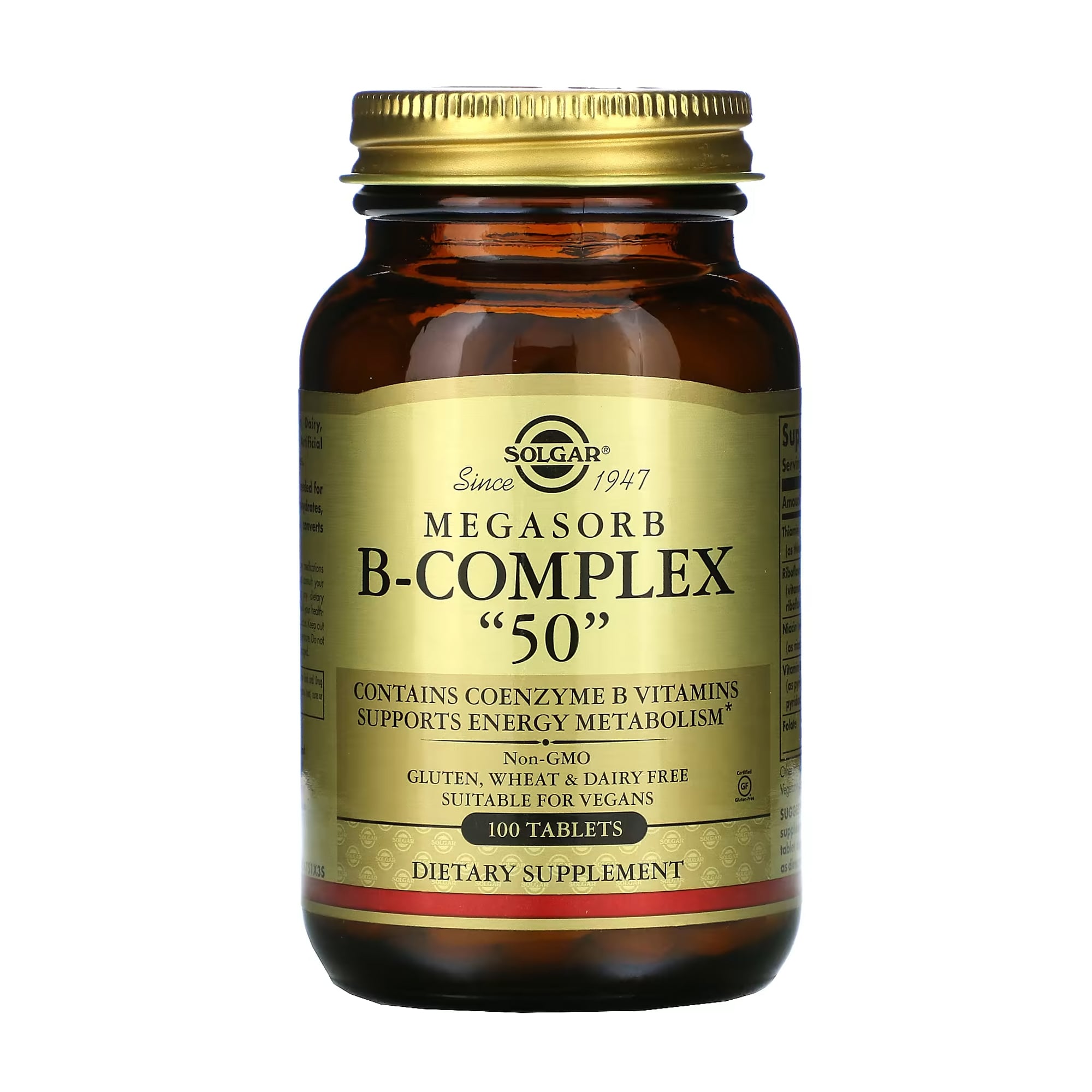 Комплекс вітамінів B 50 Solgar B-Complex 50, 100 таблеток